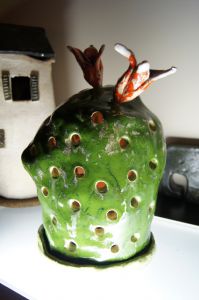 ceramiczna lampa kaktus